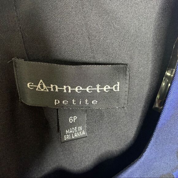 Connected Apparel size 6 petite blue dress - Picture 4 of 6